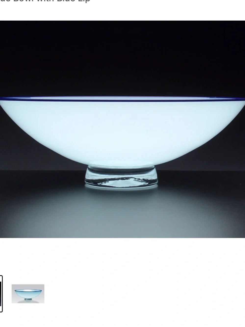 ❤️ Pale Blue Bowl with Blue Lip- Designed by Nicholas Kekic
